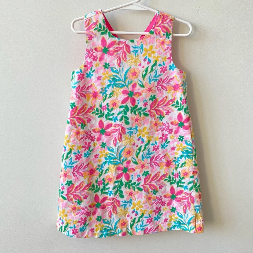 Tommy Bahama Floral Kids Dress - Pink, Yellow, Green